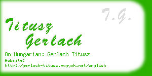 titusz gerlach business card